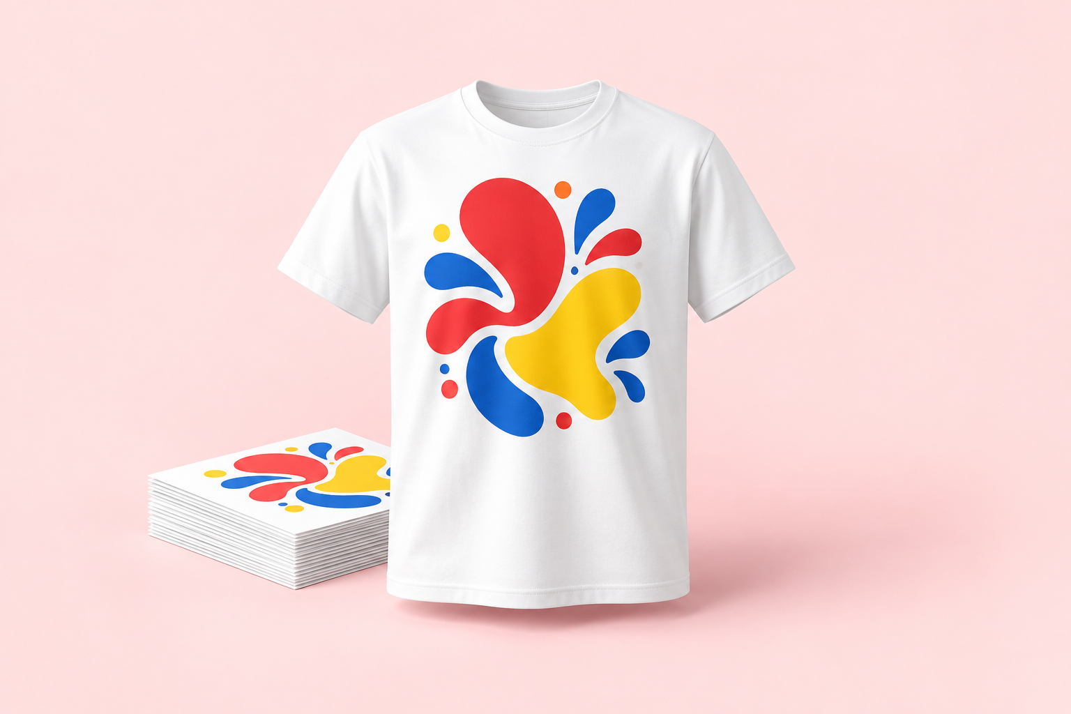 Maglietta con stampa colorata personalizzata